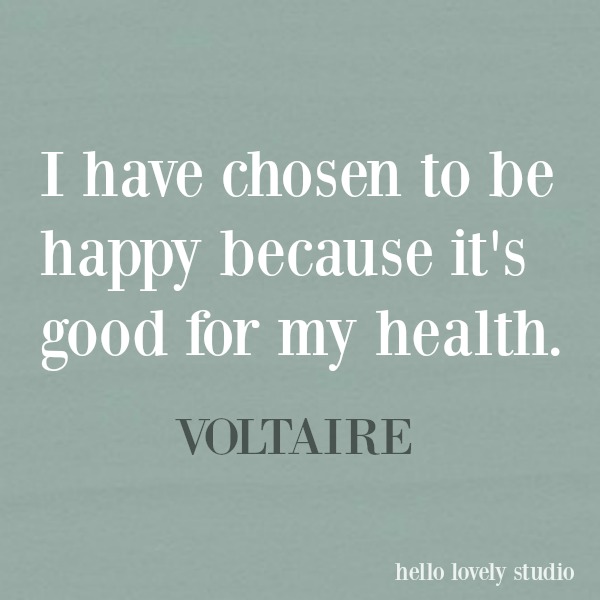 Inspirational quote about health and happiness from Voltaire - on Hello Lovely Studio. #inspirationalquote #quotes #voltaire #healthquote