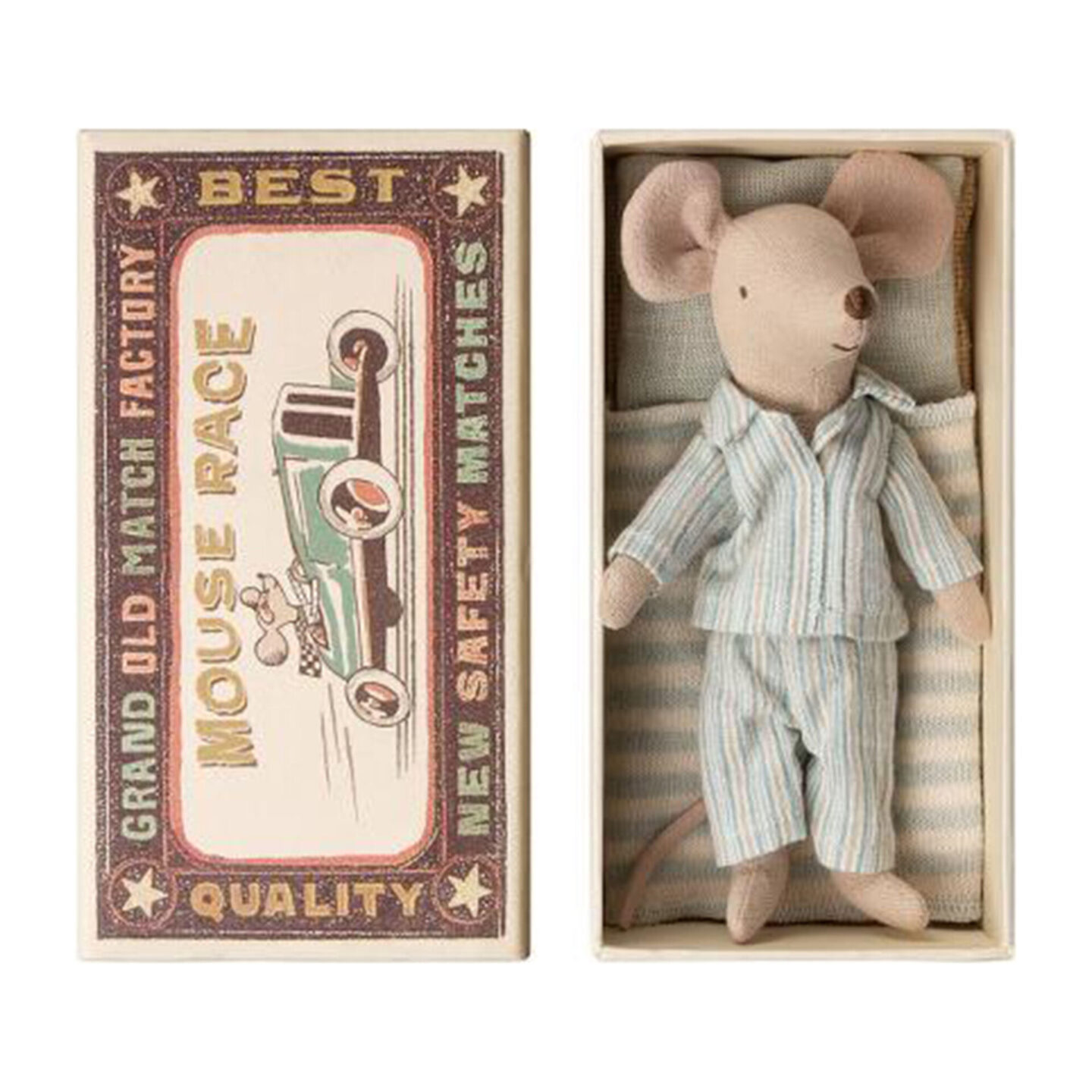 Maileg Big Brother Mouse in Pajamas Matchbox - Maisonette.