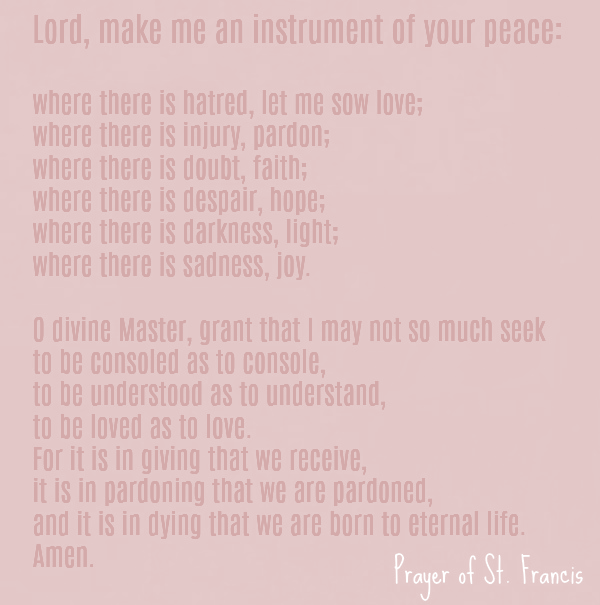 Prayer of St. Francis - Hello Lovely Studio