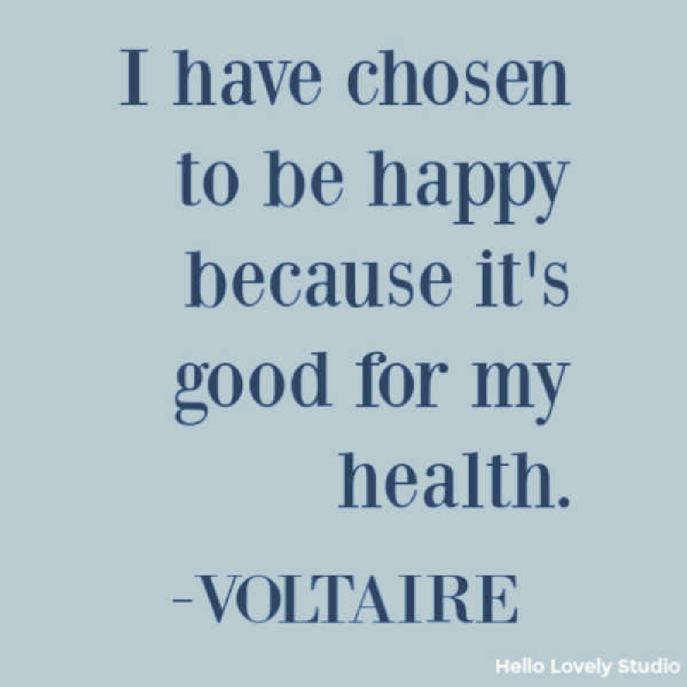 Voltaire quote on Hello Lovely about health and happiness. #healthquotes #happinessquotes