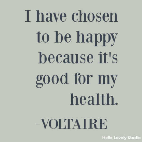 Voltaire quote about happiness and health on Hello Lovely Studio. #quotes #voltaire #happinessquotes #healthquotes