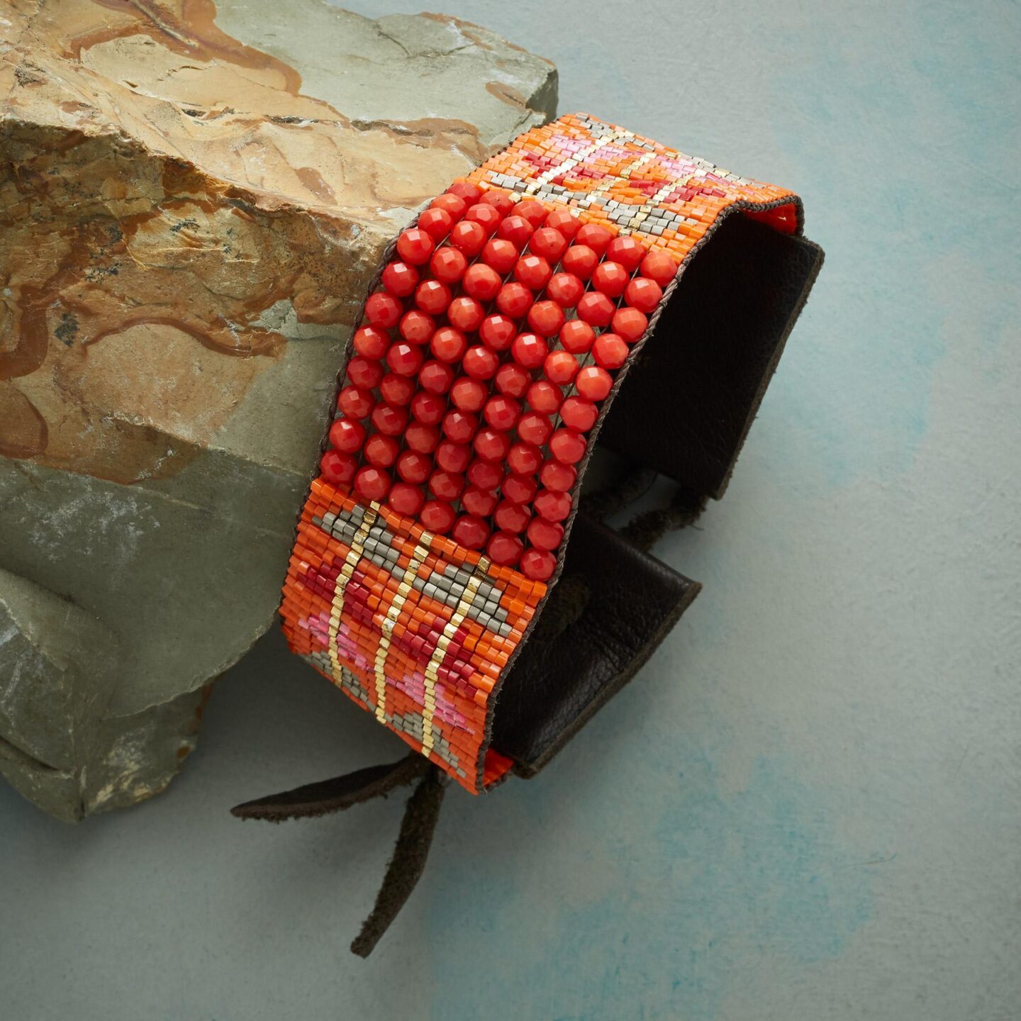 Naomi Herndon cactus flower beaded bracelet - Sundance catalog