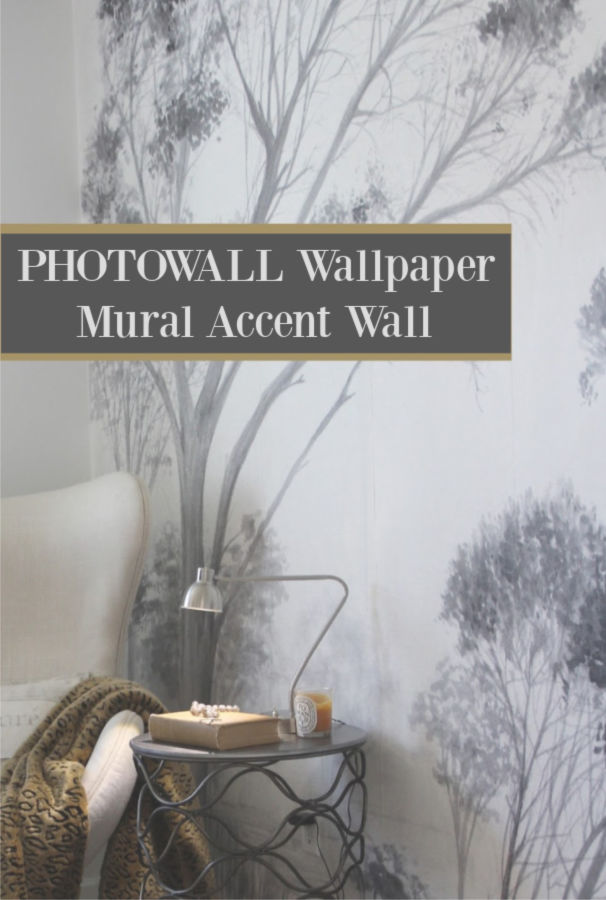 Photowall wallpaper mural accent wall - Hello Lovely Studio. #mural #wallpaper #interiordesign #photowall #grisaille