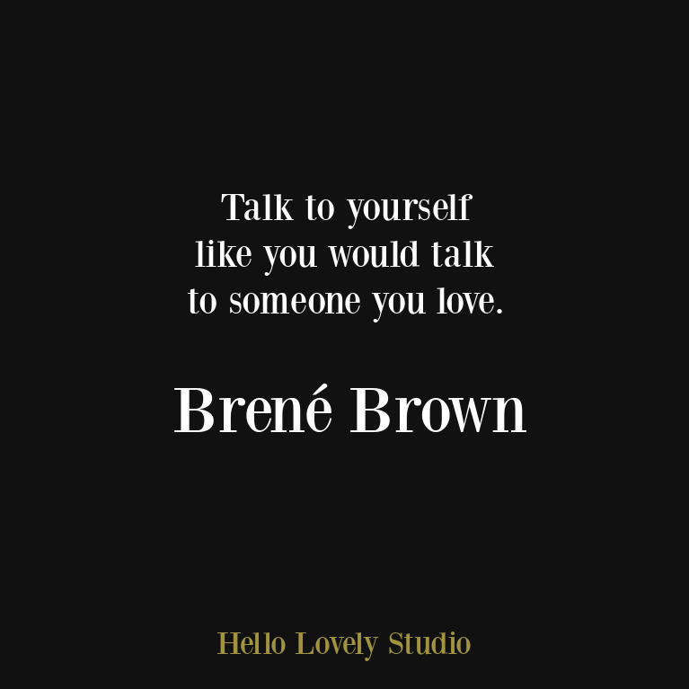 Brené Brown inspirational quote about kindness, imperfection, vulnerability, authenticity, and self-care. #personalgrowth #brenebrownquotes #vulnerability #selfcarequotes