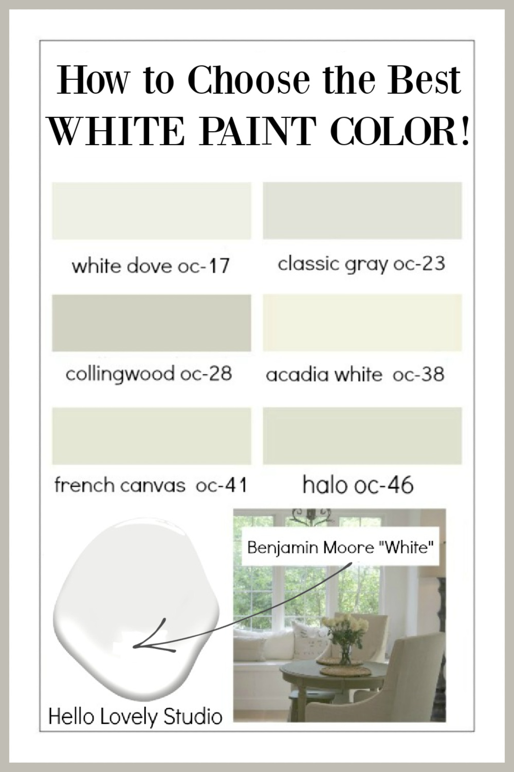 How to Choose the Right White Paint Color Every Time - come get the help on Hello Lovely! #paintcolors #whitepaint #interiordesign