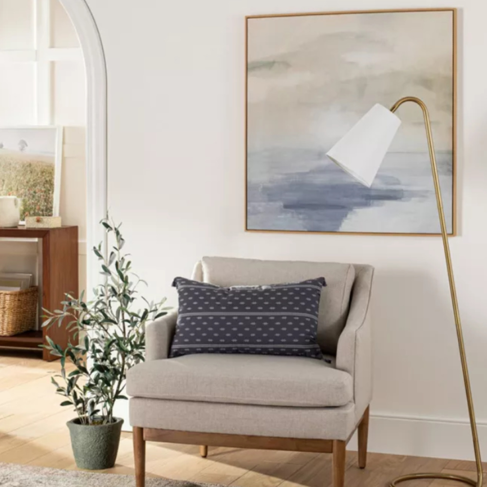 Living room with modern country vibe by Studio Mcgee for Target. #moderncountry #studiomcgee #livingroomfurniture