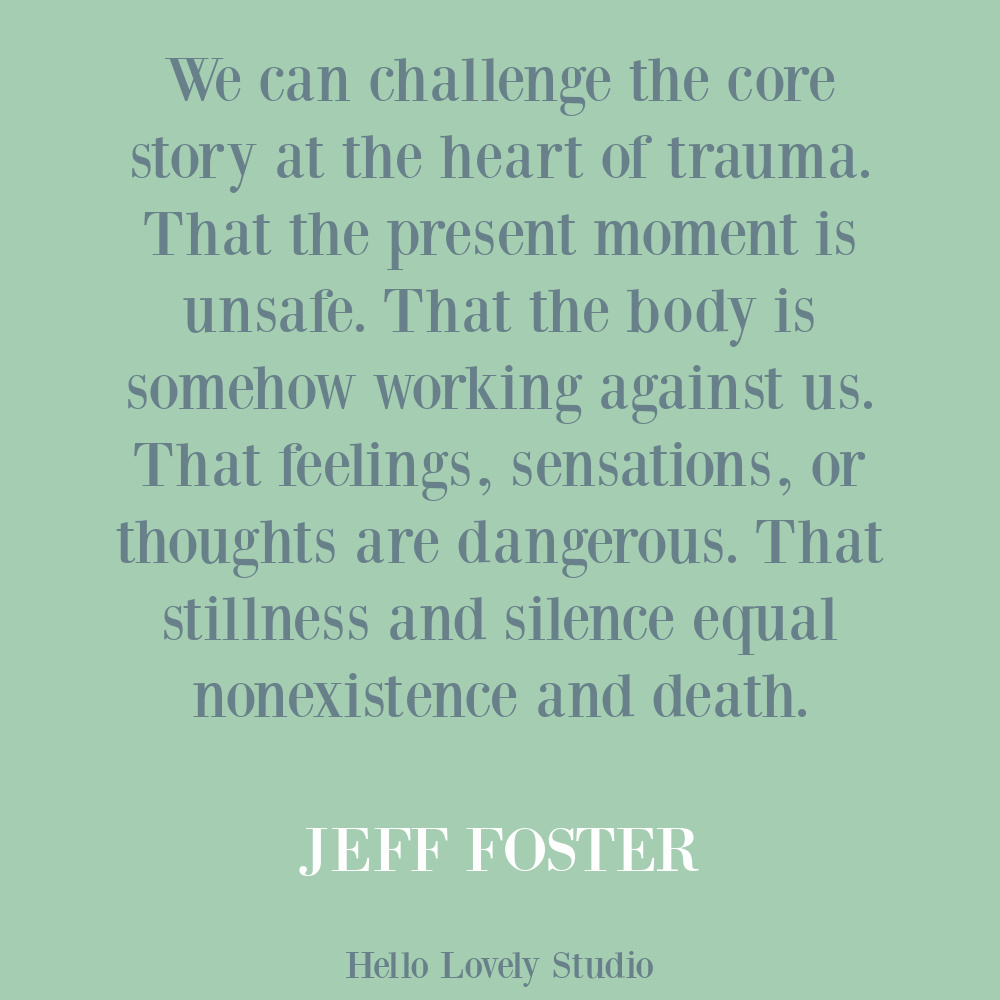Self-care quote by Jeff Foster on Hello Lovely. #selfcarequotes #traumaquotes #healingquotes #depression