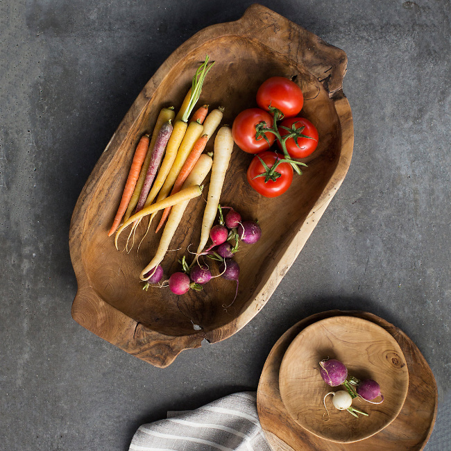 Teak Root Serving Platter - Terrain. 