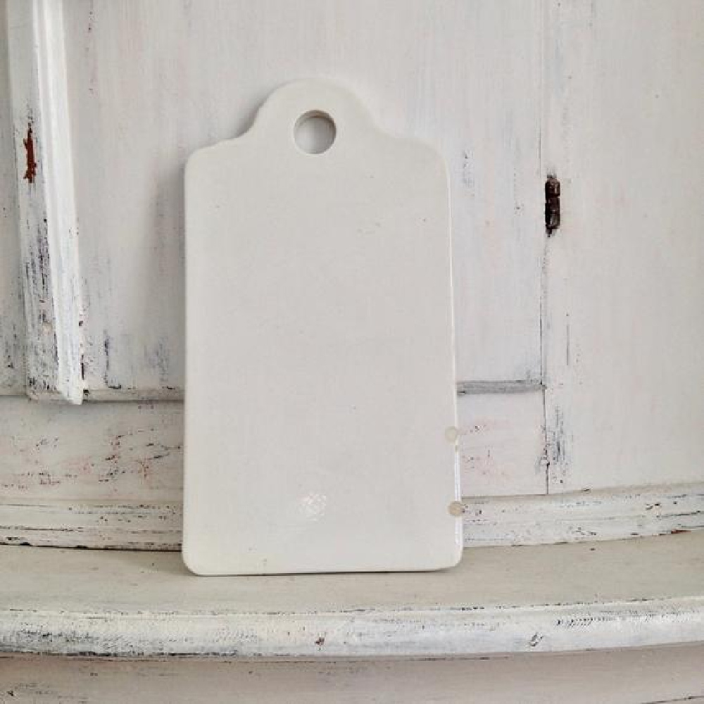 Vintage French white ironstone board - My Petite Maison.