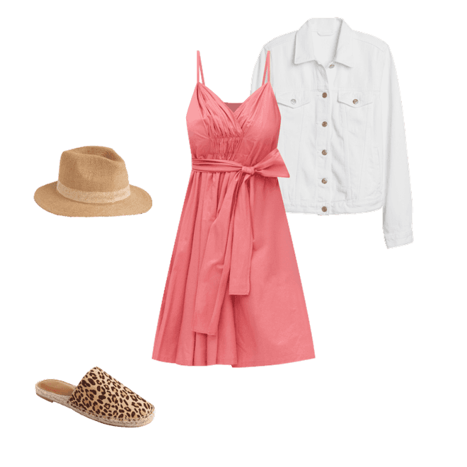 Summer Casual Look With Dress and Jacket from The Gap on Hello Lovely. #getthelook #fashion #summer #sundress
