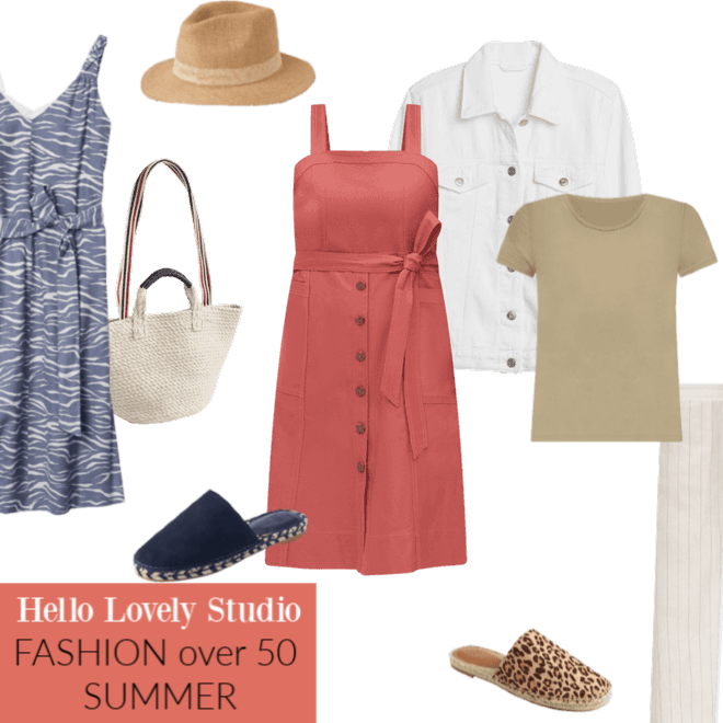 Fashion Over 50 Summer Separates From GAP on Hello Lovely Studio. #fashionover50 #summerfashion #women #fashion #moodboard