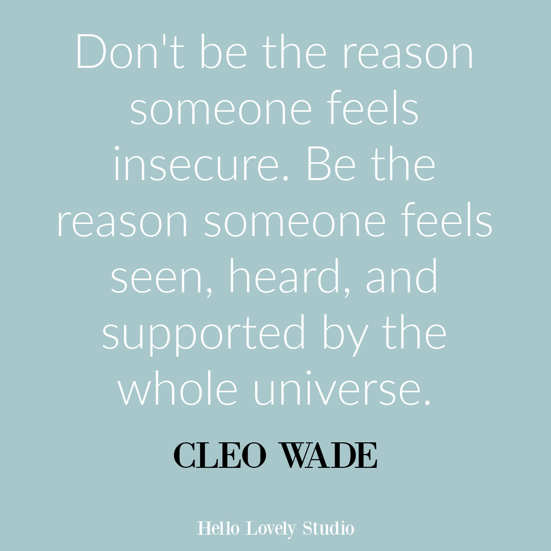 Encouragement quote by Cleo Wade on Hello Lovely.