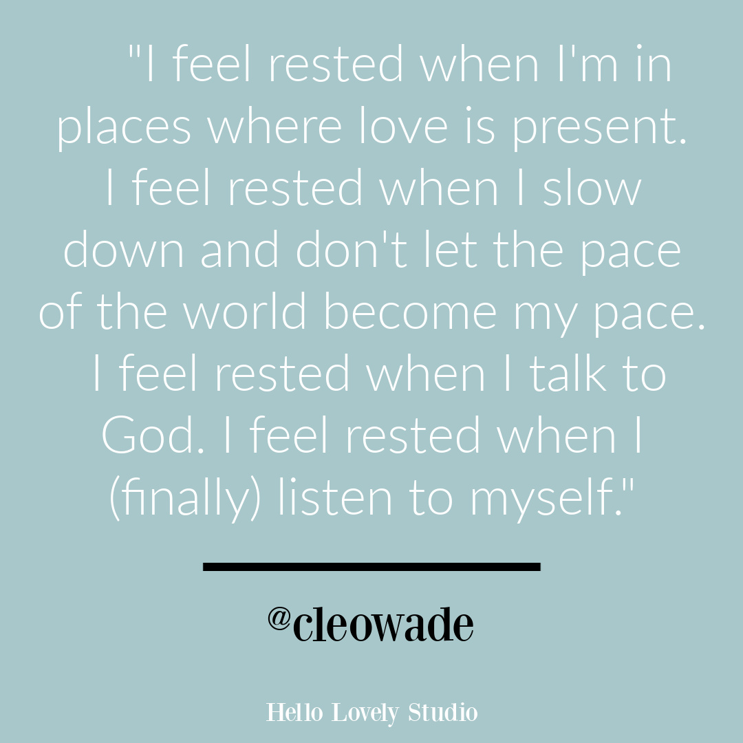 Quote about rest found @cleowade on Hello Lovely. #restquotes #inspirationalquotes