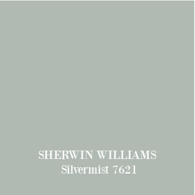 Sherwin Williams Silvermist paint color is a lovely duck egg blue green paint perfect for French country and timeless interiors. #paintcolors #sherwinwilliams #silvermist #bluegreen #duckeggblue