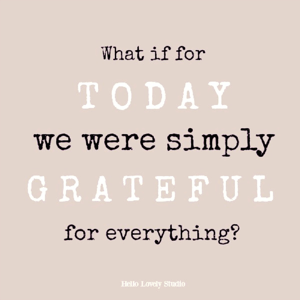 Gratitude quote to inspire on Hello Lovely. #gratitudequotes #thanksgivingquotes #gratitudeattitude