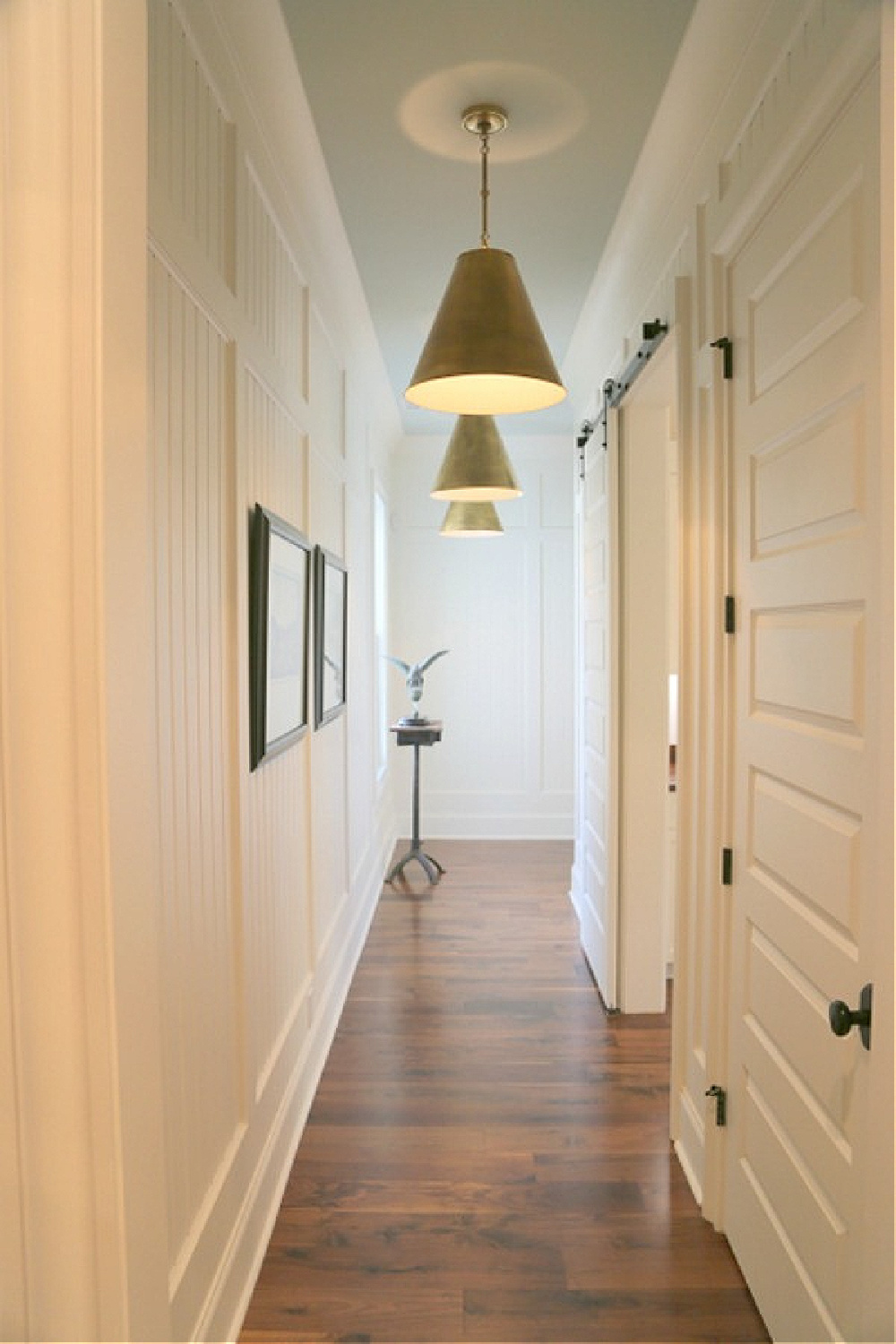 SHERWIN WILLIAMS Rainwashed on ceiling of Southern Living Showcase  hallway. Photo: The Decorologist.