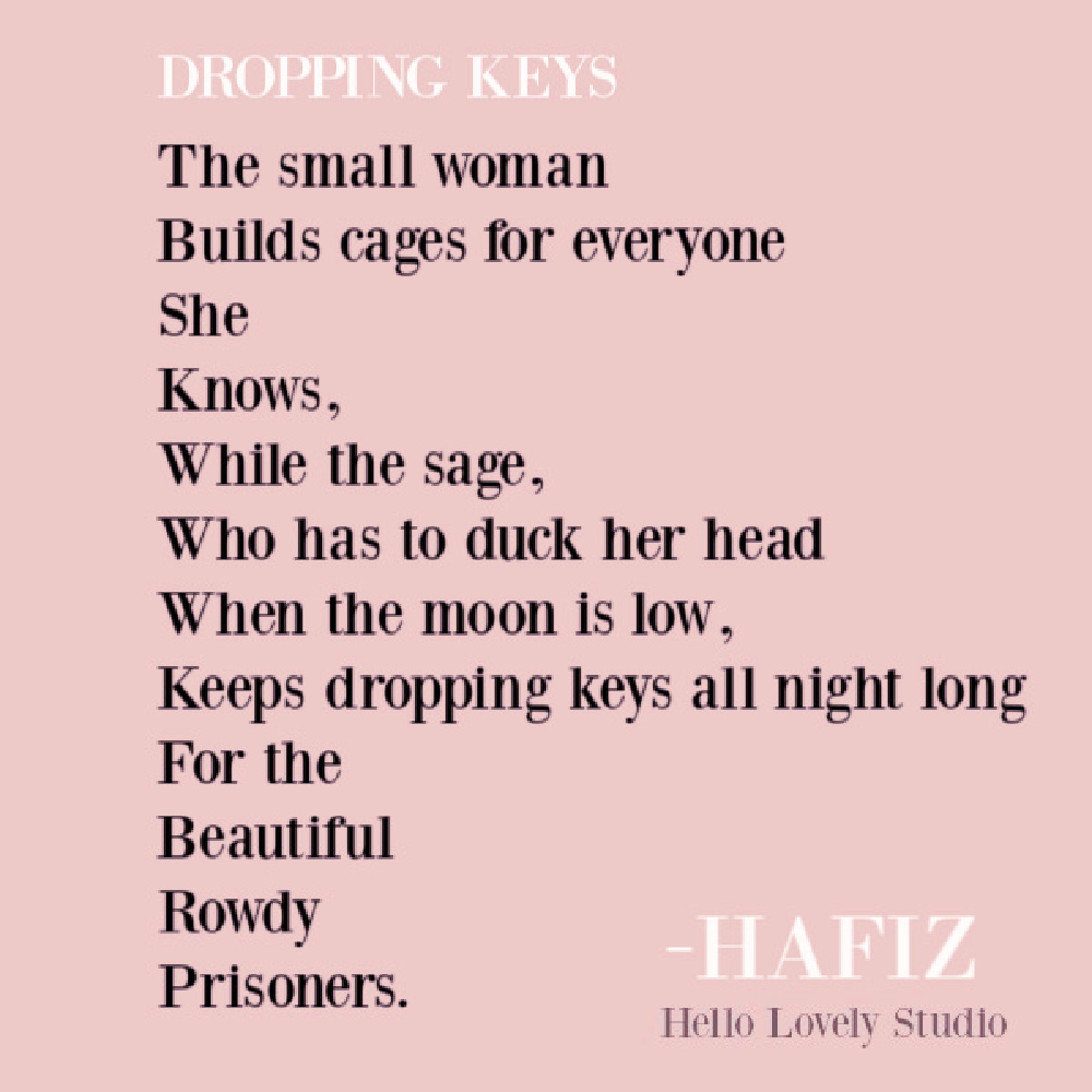 Hafez poetry on Hello Lovely Studio. #hafizpoem #hafezquote #feministquotes