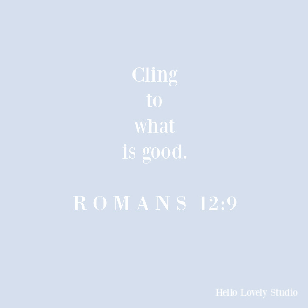 Romans 12 scripture and goodness quote on Hello Lovely. #romans12 #scripturequotes #goodnessquotes