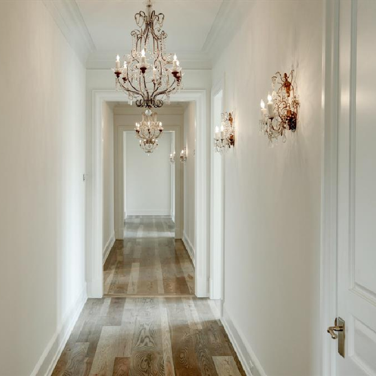 Antique sconces in Breathtaking French inspired Houston Home (2535 Inwood). #frenchcountry #housedesign #interiordesign #luxuryhome #frenchhome #sconces