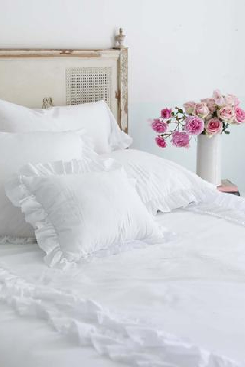 Simply Shabby Chic white ruffle bedding from Rachel Ashwell.