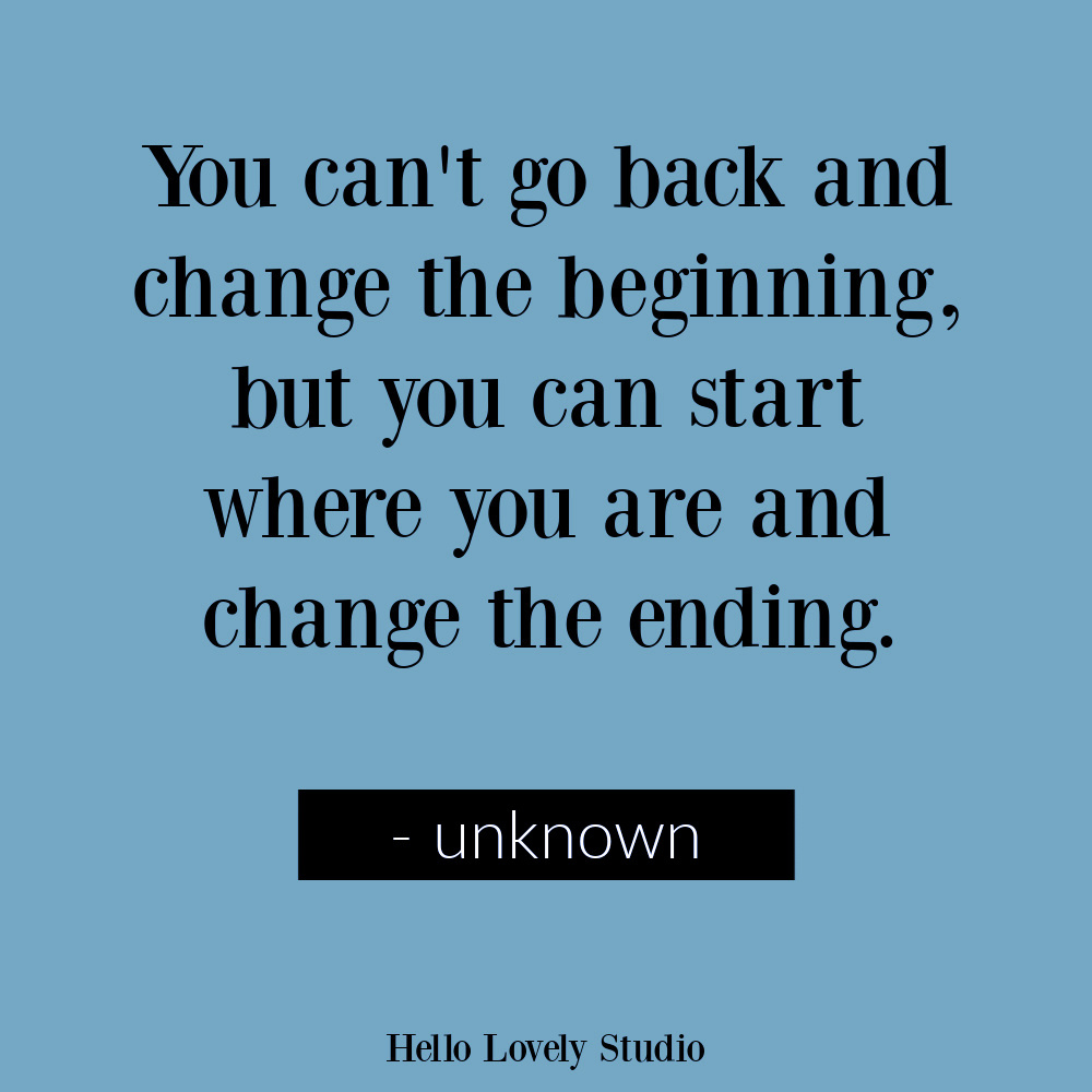 Inspirational quote about staying in the present on Hello Lovely. #beherenow #quotes