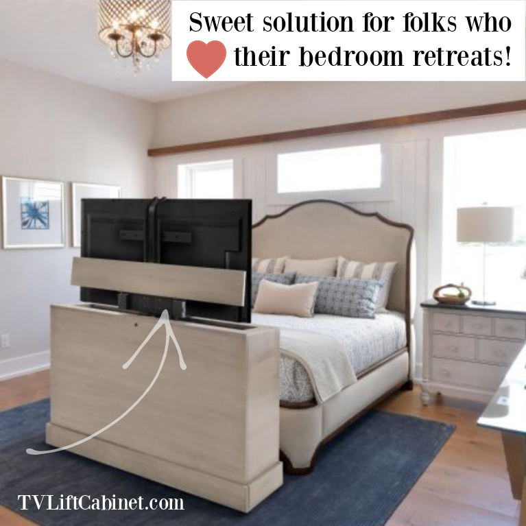 Hide your TV in a beautiful cabinet by TVLiftCabinet.com. #televisions #tvcabinet #tvliftcabinet #tvlift #liftmechanism