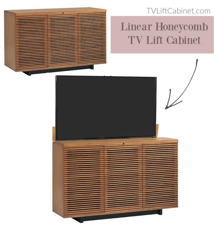 Hide your TV in a beautiful cabinet by TVLiftCabinet.com. #televisions #tvcabinet #tvliftcabinet #tvlift #liftmechanism