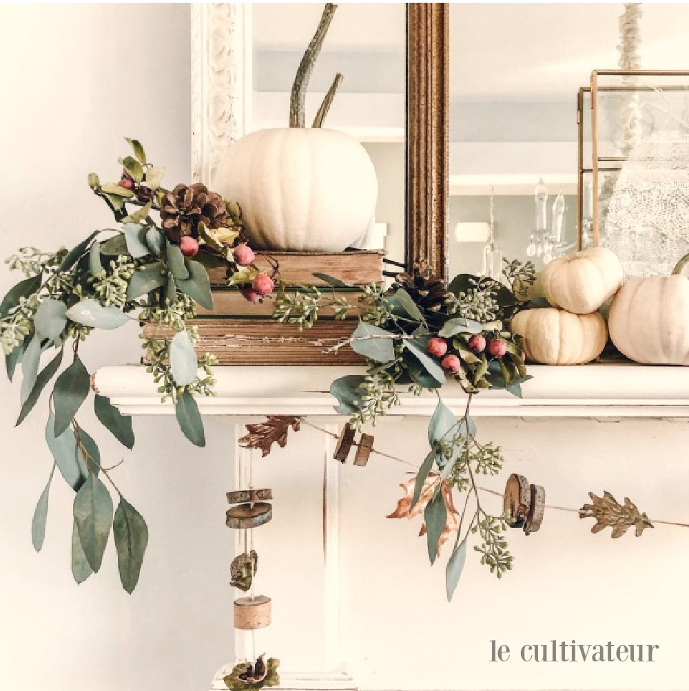 Autumn quotes to pin, decor, and Fall DIY craft ideas including wreaths with acorns and twigs are in the mix on Hello Lovely Studio! #falldecor #easydiy #fallgarland #fallmantel #tablescapeideas