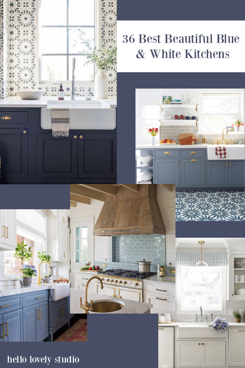 36 Best Beautiful Blue and White Kitchens - Hello Lovely Studio. #bluekitchens #kitchendesign #bluepaintcolors #interiordesign #blueandwhite #kitchendecor