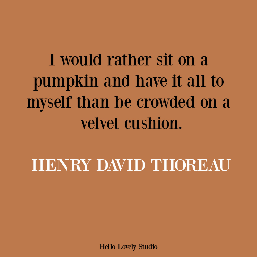 Thoreau fall quote on Hello Lovely. #fallquotes #autumnquote