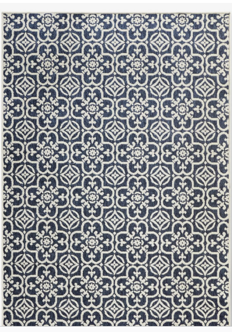 Blue tile area rug - The Company Store