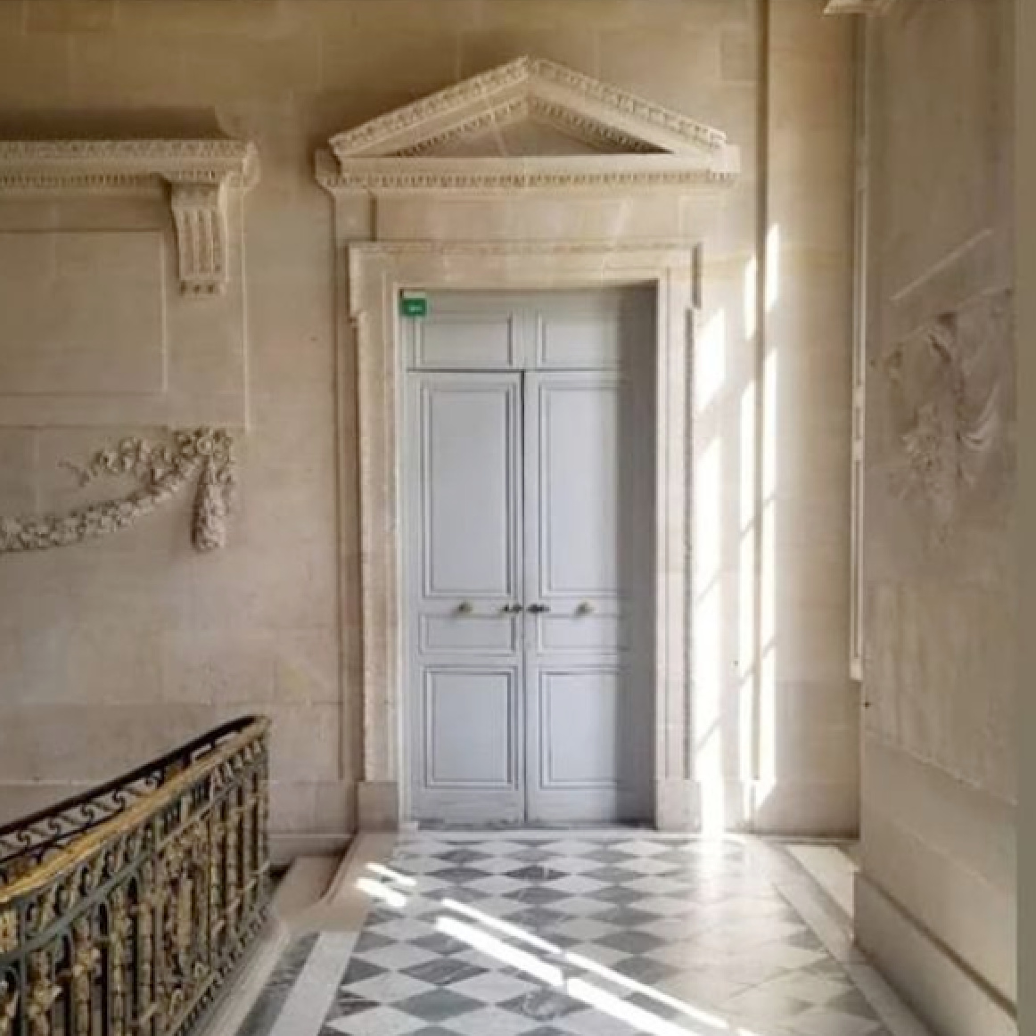 Magnificent stone and architecture inside Chateau Versailles - The French Nest Co Interior Design. #petittrianon #chateauversaiiles #oldworldstyle #frenchcountry