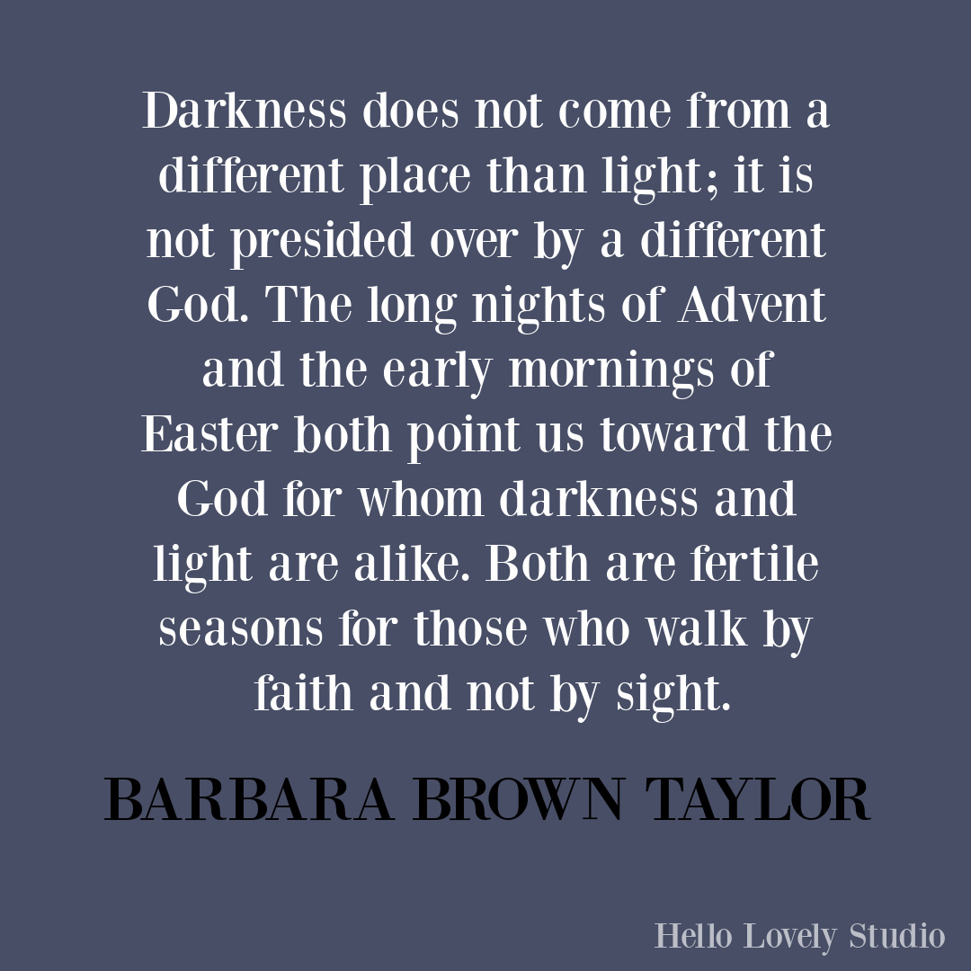Meaningful Christmas inspirational quote on Hello Lovely from Barbara Brown Taylor. #christmasquote #barbarabrowntaylor #faithquotes