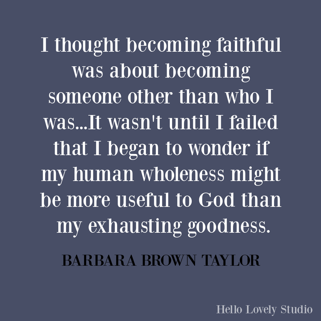 Meaningful Christmas inspirational quote on Hello Lovely from Barbara Brown Taylor. #christmasquote #barbarabrowntaylor #faithquotes