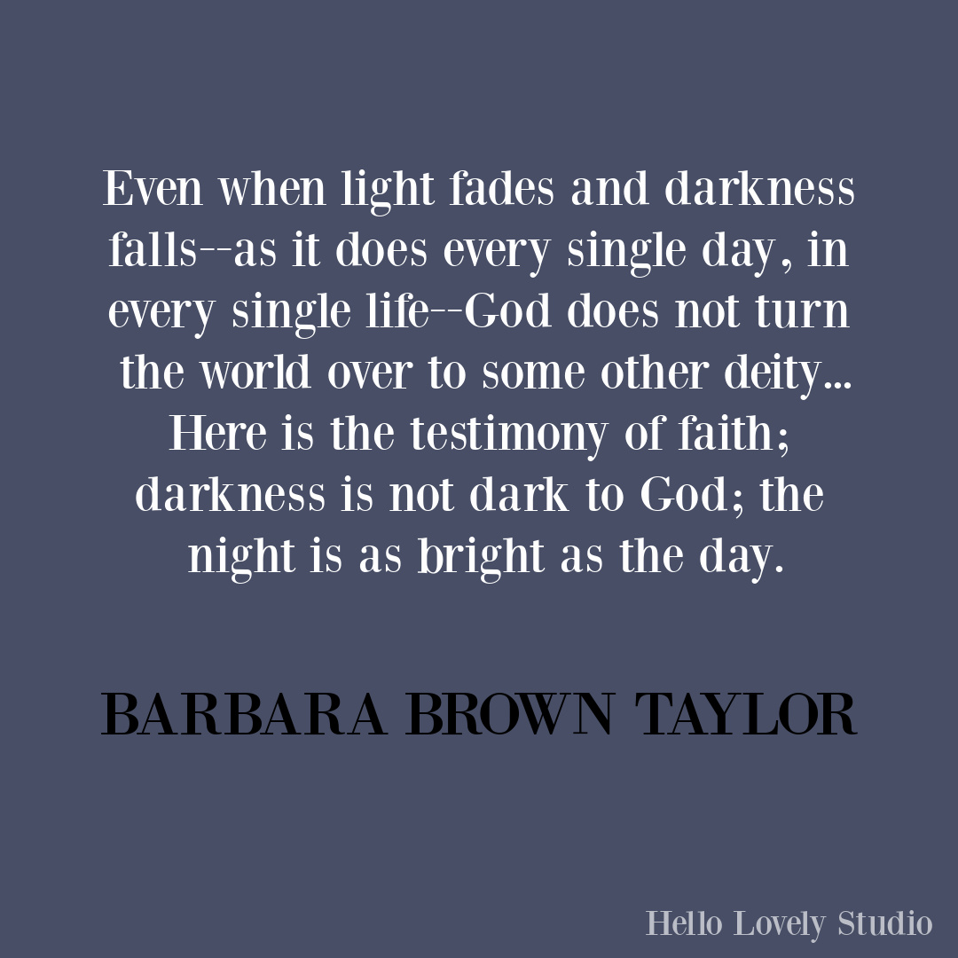 Meaningful Christmas inspirational quote on Hello Lovely from Barbara Brown Taylor. #christmasquote #barbarabrowntaylor #faithquotes