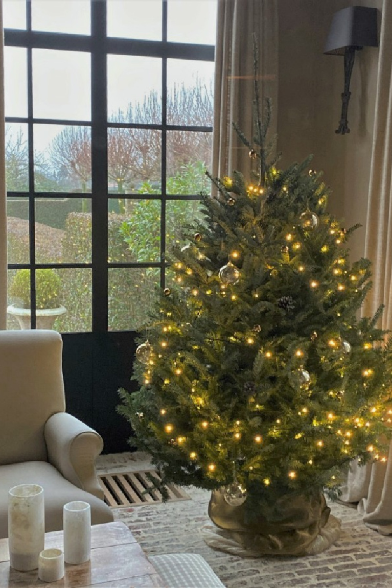 Beautiful sophisticated simple natural Christmas tree in Belgium - Belgian Pearls.