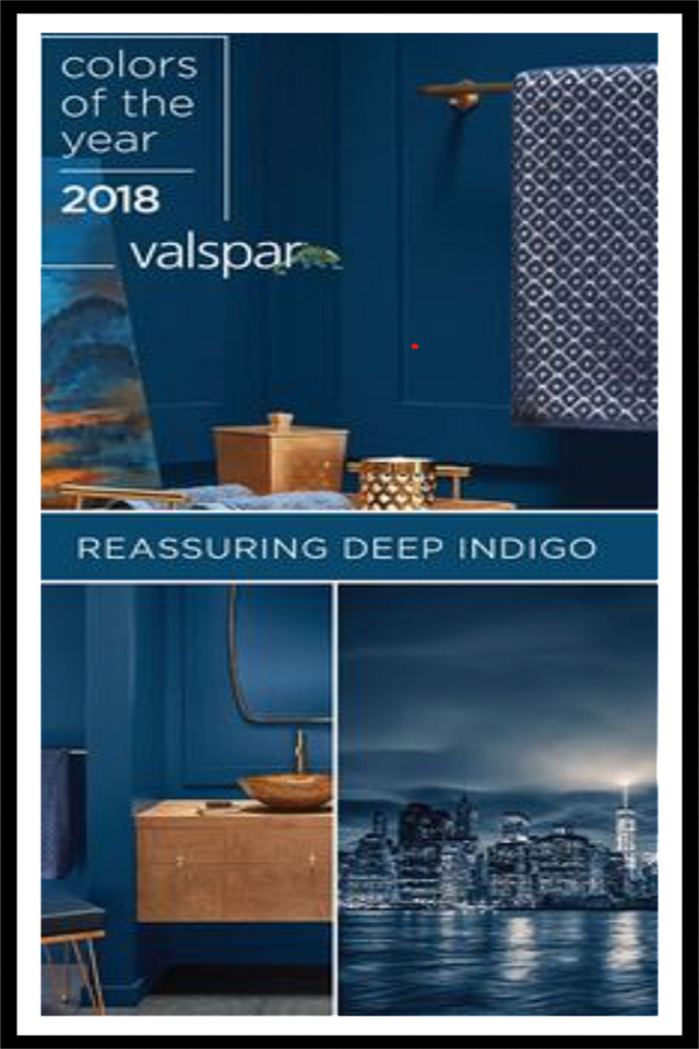 Reassuring Deep Indigo (Valspar) blue paint color inspiration. #reassuringdeepindigo #bestbluepaintcolors