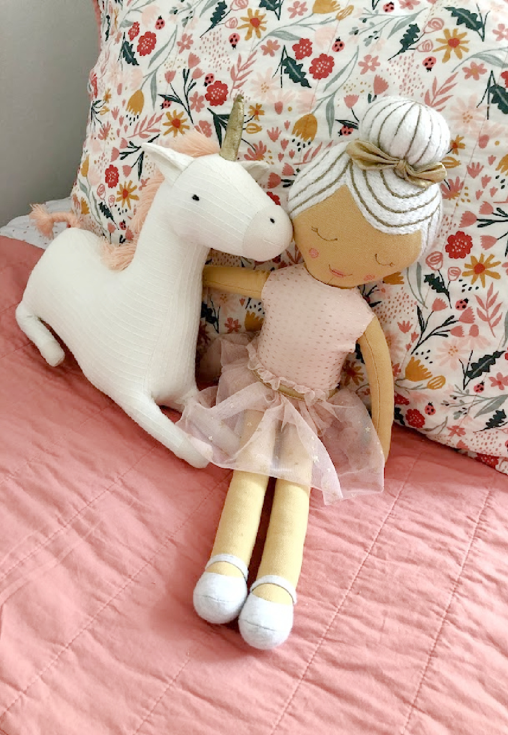 Ballerina and unicorn Pillowfort pillows - Hello Lovely Studio. #ballerinapillow #unicornpillow