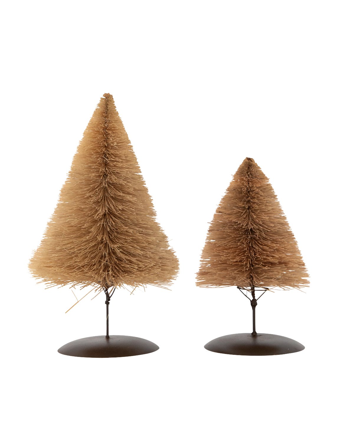 Bottle brush trees for the fireplace mantel - McGee & Co.