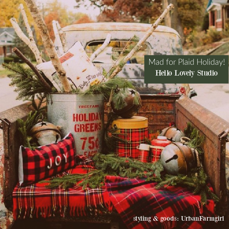 Maid for Plaid Holiday Decor banner - Hello Lovely Studio. Come explore resources and inspiration for Christmas decorating ideas! #plaidholiday #christmasdecor #holidaydecor #holidayhome #farmhousechristmas #plaiddecor