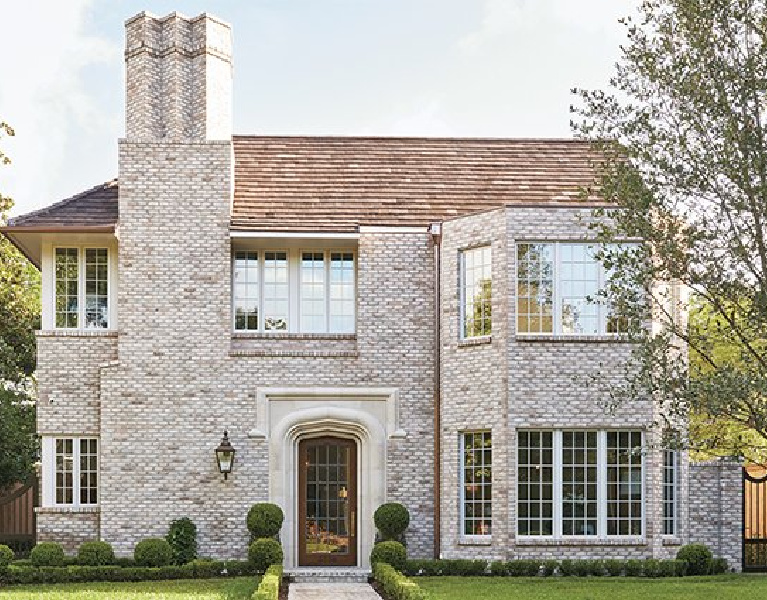 Milieu Showhouse 2020 exterior. Majestic River Oaks 5-Bedroom new construction residence masterfully crafted by Jennifer Hamelet of Mirador Builders. Remarkably refined interiors of impeccable scale enhanced by stylish selections and artisan-quality craftsmanship.