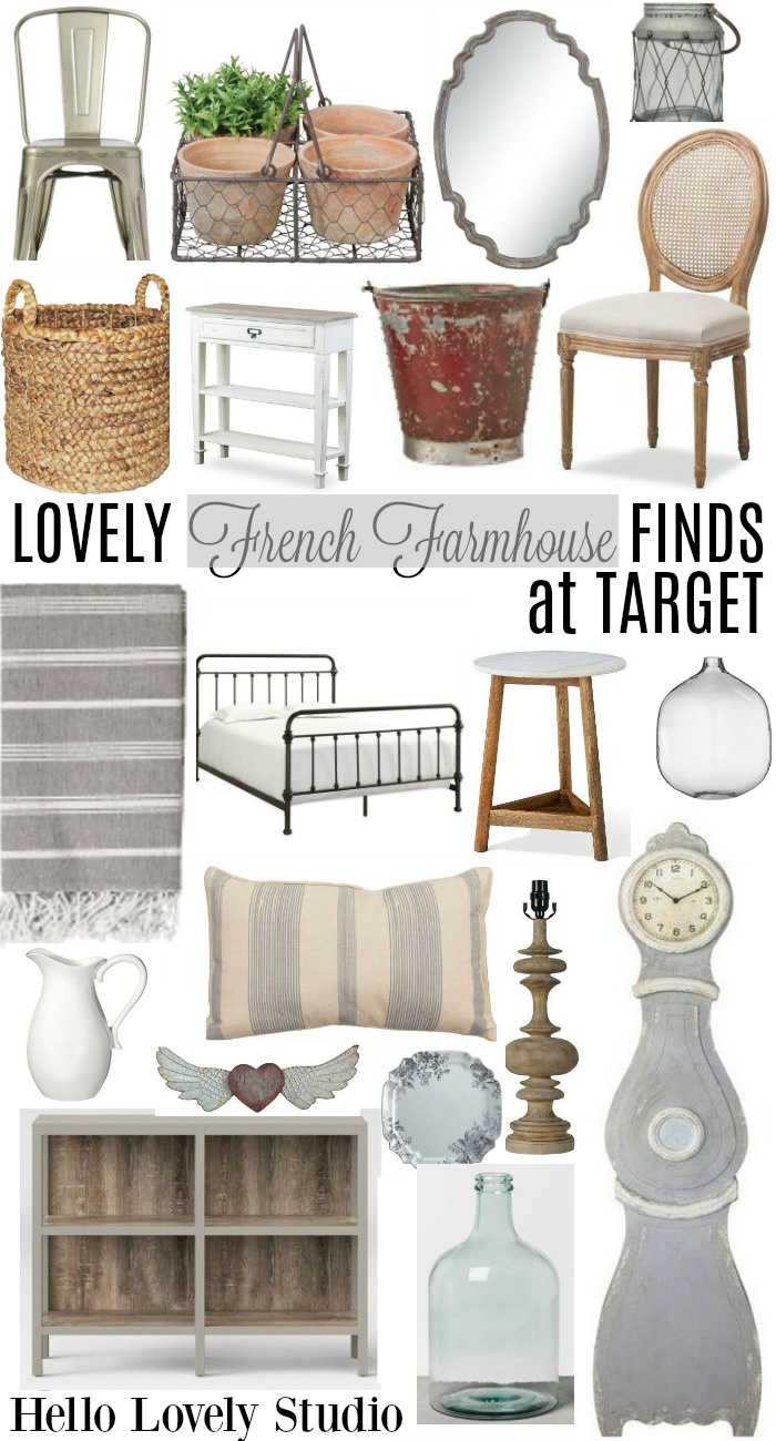 Lovely French Farmhouse Finds at Target on Hello Lovely! #frenchfarmhouse #homedecor #furniture #getthelook