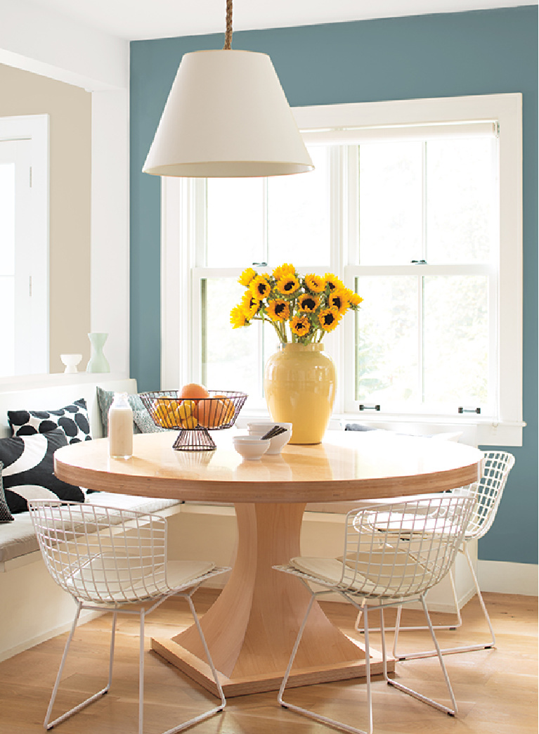 Aegean Teal (Benjamin Moore) paint color of the year 2021. #ageanteal #benjaminmooreaegeanteal #paintcolors