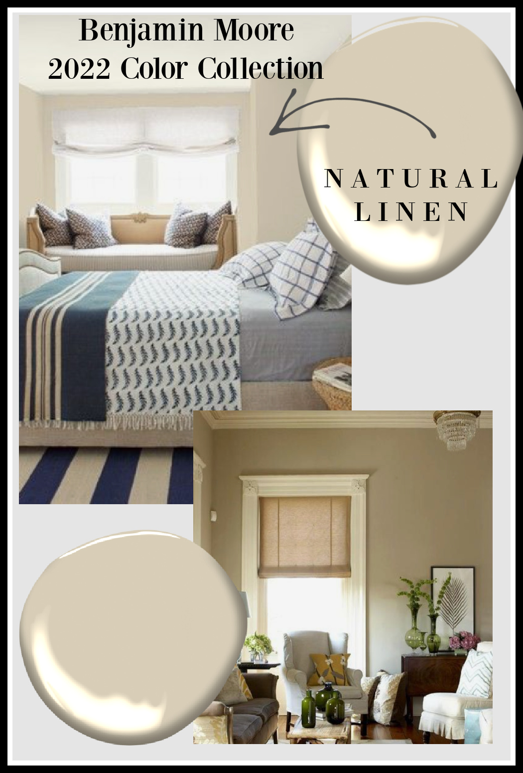 Benjamin Moore Natural Linen 966 paint color (from the 2022 color collection) - Hello Lovely. #naturallinen #paintcolors