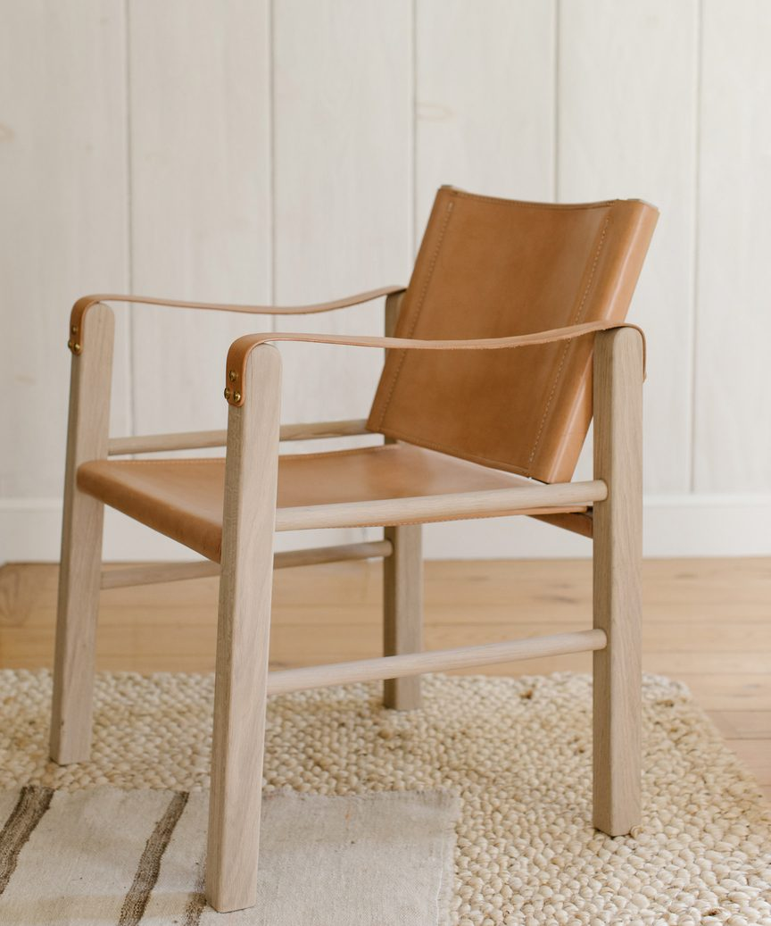 Jenni Kayne leather safari chair