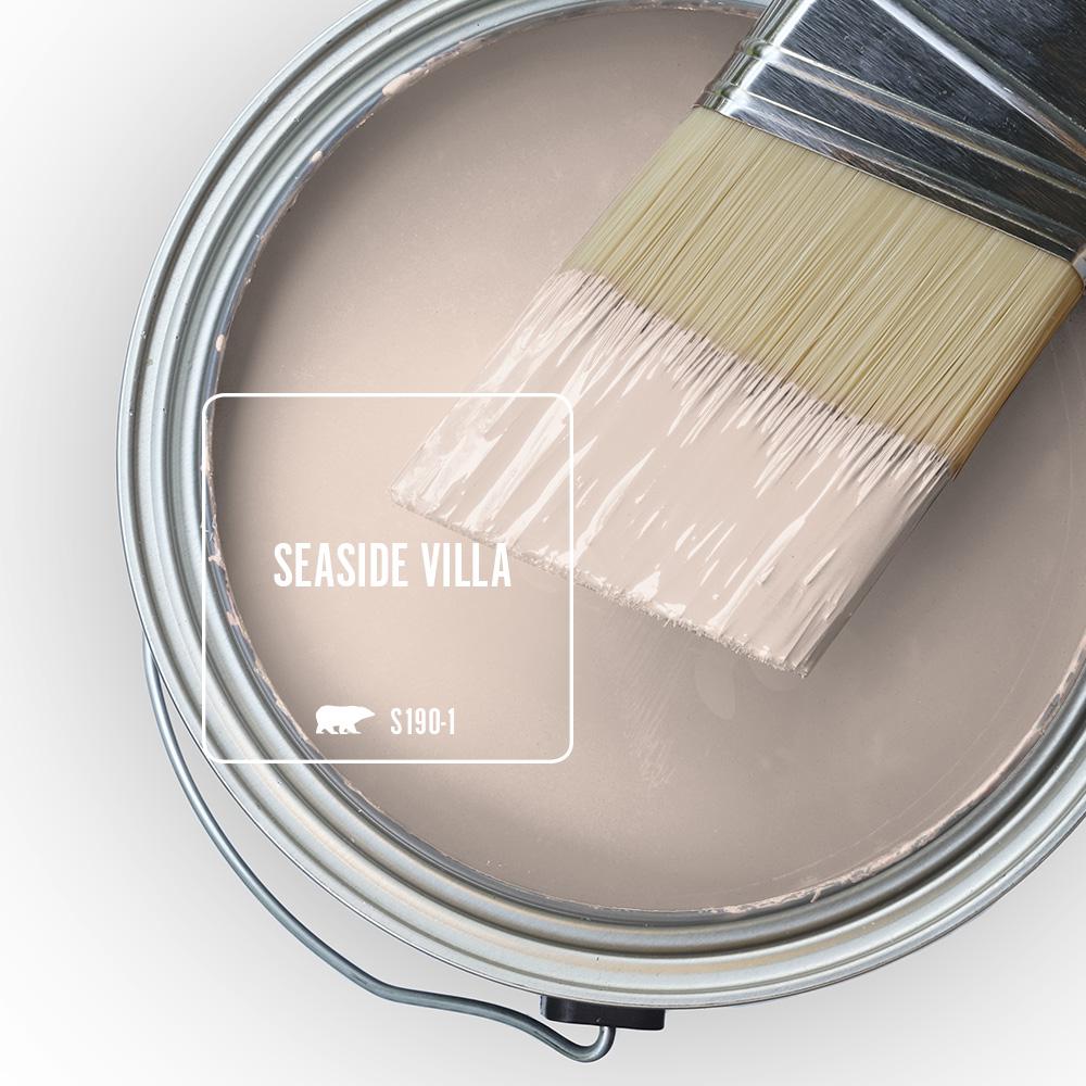 Seaside Villa (Behr) pink paint color for a sophisticated, warm cozy pink. Discover inspiring understated neutrals to try in your own home. #seasidevilla #behrseasidevilla #paintcolors #pinkpaint