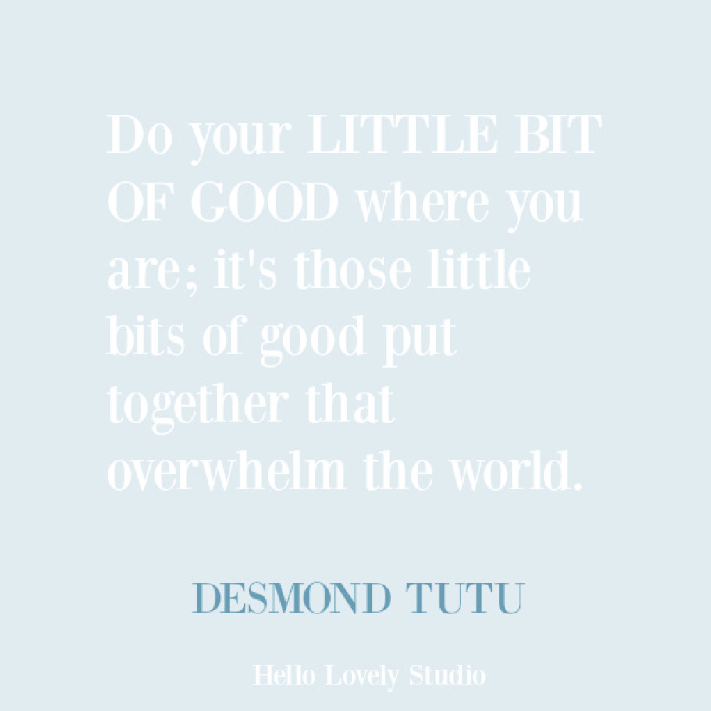 Desmond Tutu inspirational quote about compassion and unity. #hellolovelystudio #inspirationalquote #desmondtutu #quotes