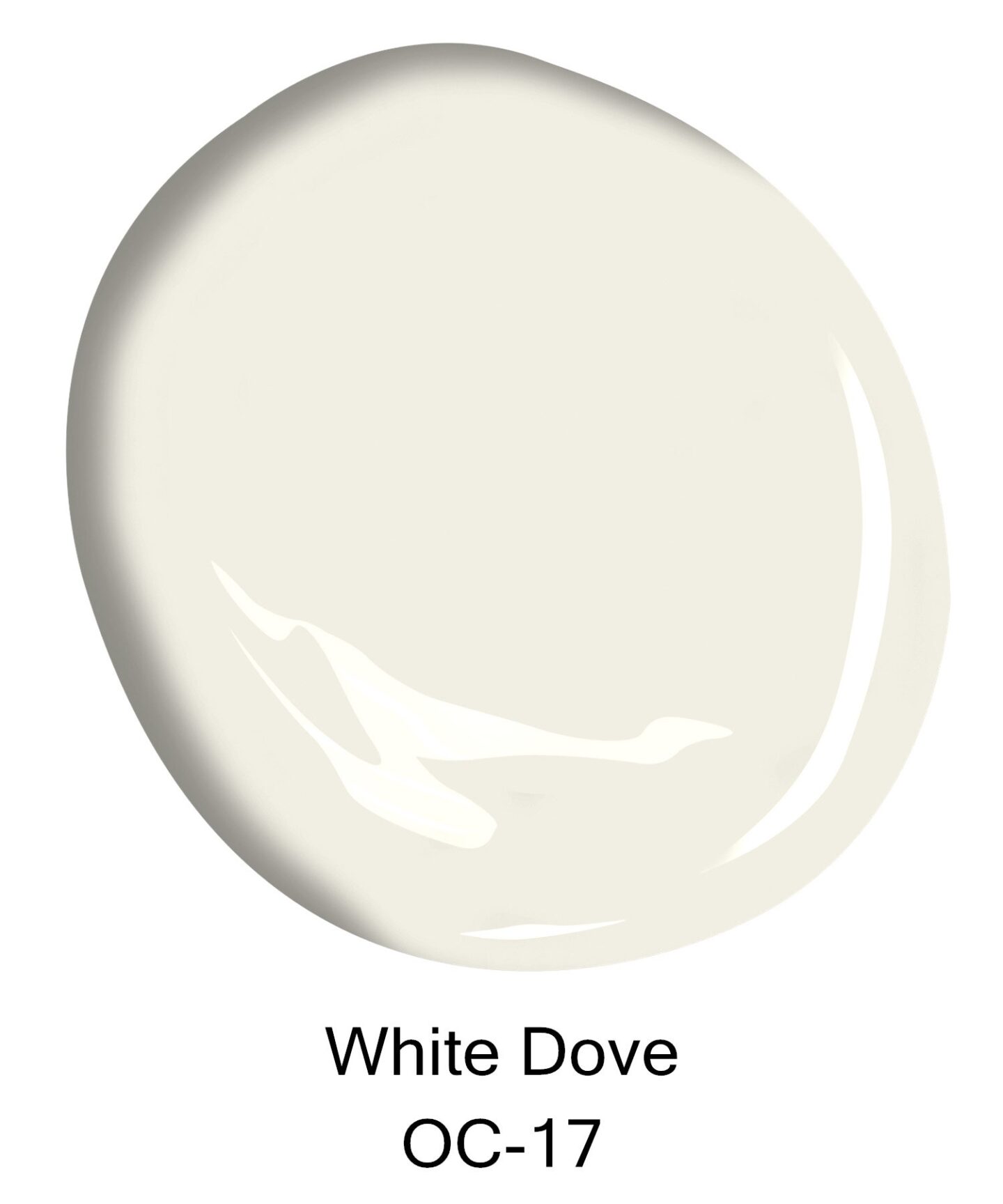 White Dove (Bejamin Moore) paint color swatch. #paintcolors #benjaminmoorewhitedove #whitedove #whitepaintcolors