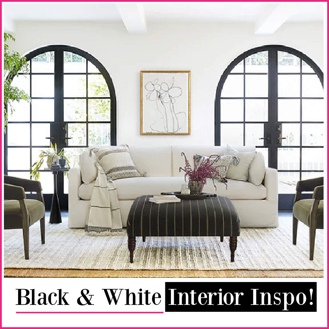 Come explore black and white interior inspiration idea on Hello Lovely.