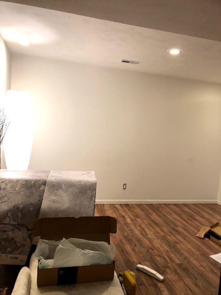 before - wall in bonus room